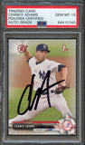 2017 BOWMAN #BP31 Chance Adams Signed Card PSA Slabbed Auto 10 Yankees