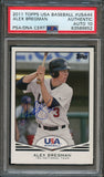 2011 Topps USA Baseball #USA44 Alex Bregman Signed Card PSA Slabbed Auto Grade 10USA