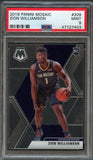 2019-20 Panini Mosaic #209 Zion Williamson PSA 9 Mint Rookie RC Pelicans