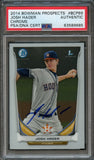 2014 Bowman Chrome #BCP69 Josh Hader Signed Card PSA Slabbed Auto Astros