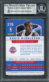 2012-13 Panini Basketball #276 Khris Middleton Signed Card AUTO BAS Beckett Slabbed Pistons