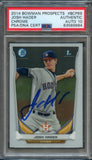 2014 Bowman Chrome #BCP69 Josh Hader Signed Card PSA Slabbed Auto Grade 10 Astros