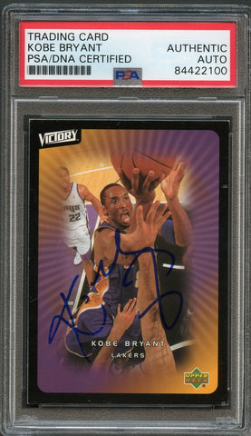 2003 Upper Deck Victory #41 Kobe Bryant Signed Card AUTO PSA Slabbed Lakers