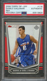 2008-09 Topps Tip-Off #116 Danilo Gallinari Signed Card AUTO PSA Slabbed Knicks