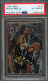 1997 Topps Finest #270 Reggie Miller Signed Card AUTO PSA Slabbed Pacers