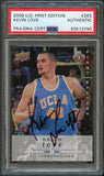 2008 First Edition Basketball Upper Deck #263 Kevin Love Signed Card AUTO PSA Slabbed UCLA