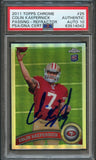 2011 Topps Chrome Passing Refractor Colin Kaepernick #25 Signed Card AUTO 10 PSA Slabbed