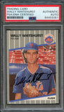 1989 Fleer Update Baseball # U-103 Wally Whitehurst Signed Card PSA Slabbed Auto Mets