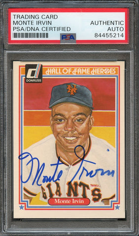 1983 Donruss #15 Monte Irvin Signed Score Card PSA Slabbed Auto Giants