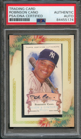 2006 Topps Allen & Ginter's #AGA-RC Robinson Cano Signed Card PSA Slabbed Auto Yankees