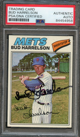 1977 Topps #44 Bud Harrelson Signed Card PSA Slabbed Auto Mets