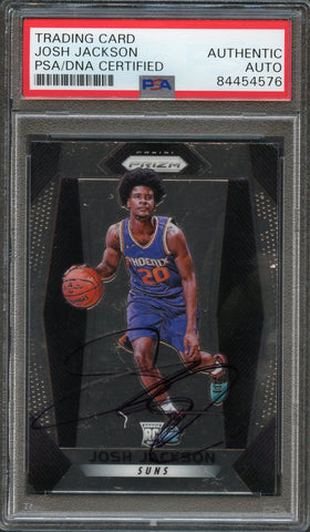 2017-18 Panini Prizm #61 Josh Jackson Signed Rookie Card AUTO PSA Slabbed RC Suns