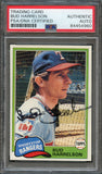 1981 Topps #694 Bud Harrelson Signed Card AUTO PSA Slabbed Rangers