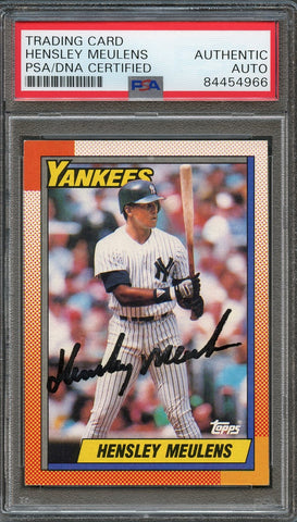 1990 Topps #83 Hensley Meulens Signed Card PSA Slabbed Auto Yankees