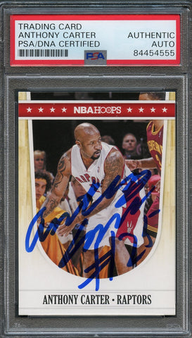 2011-12 NBA Hoops #163 Anthony Carter Signed Card AUTO PSA Slabbed Raptors