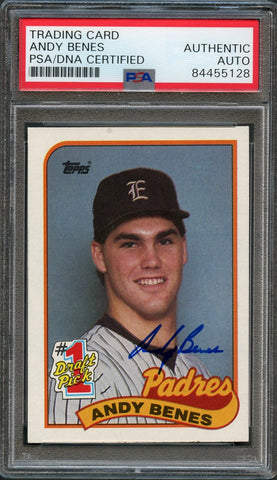 1989 Topps #437 Andy Benes Signed Card PSA Slabbed Auto Padres