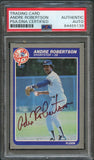 1985 FLEER #144 Andre Robertson Signed Card PSA Slabbed Auto Yankees