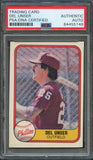 1981 Fleer #26 Del Unser Signed Card PSA Slabbed Auto Phillies