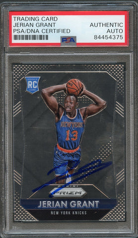 2015-16 Panini Prizm #306 JERIAN GRANT Signed Card AUTO PSA Slabbed RC Rookie