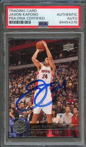 2009-10 Upper Deck #185 Jason Kapono Signed Card AUTO PSA/DNA Slabbed