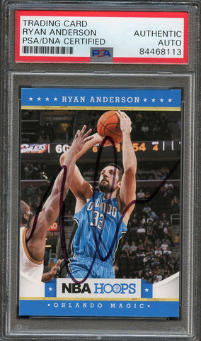 2012-13 NBA Hoops #169 Ryan Anderson Signed Card AUTO PSA Slabbed Magic