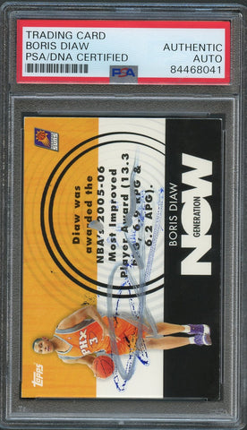 2007-08 Topps Generation Now #GN25 Boris Diaw Signed Card AUTO PSA Slabbed Suns