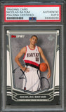 2008-09 Topps Tip-Off #136 Nicolas Batum Signed Rookie Card AUTO PSA Slabbed RC Blazers