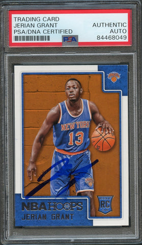 2015 NBA Hoops #287 JERIAN GRANT Signed Card AUTO PSA Slabbed RC Rookie