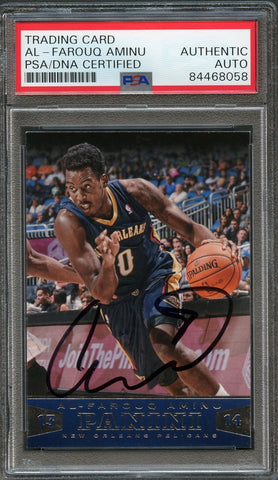 2013-14 Panini Basketball #113 Al-Farouq Aminu Signed Card AUTO PSA Slabbed Pelicans