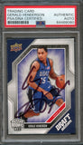 2009-10 Upper Deck Draft Edition #33 Gerald Henderson Signed Card AUTO PSA Slabbed Duke Blue Devils