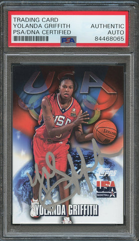 2000 Topps Team USA #61 Yolanda Griffith Signed Card AUTO PSA Slabbed