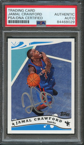 2005-06 Topps First Edition #6 Jamal Crawford Signed Card AUTO PSA Slabbed Knicks