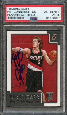 2015-16 NBA Hoops #273 Pat Connaughton Signed Rookie Card AUTO PSA Slabbed RC Blazers