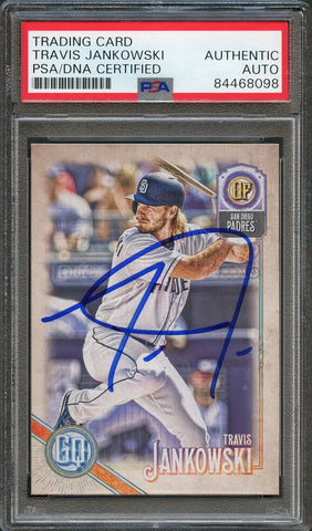 2018 Topps Gypsy Queen #159 Travis Jankowski Signed Card PSA Slabbed Auto Padres