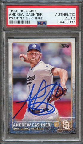 2015 Topps Series 1 #231 Andrew Cashner Signed Card PSA Slabbed Auto Padres