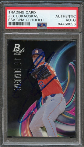 2018 Bowman Platinum #TOP-65 J.B. Bukauskas Signed Card PSA Slabbed Auto Astros