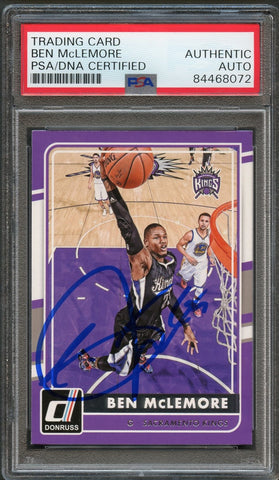 2015-16 Donruss #24 Ben McLemore Signed Card AUTO PSA Slabbed Kings