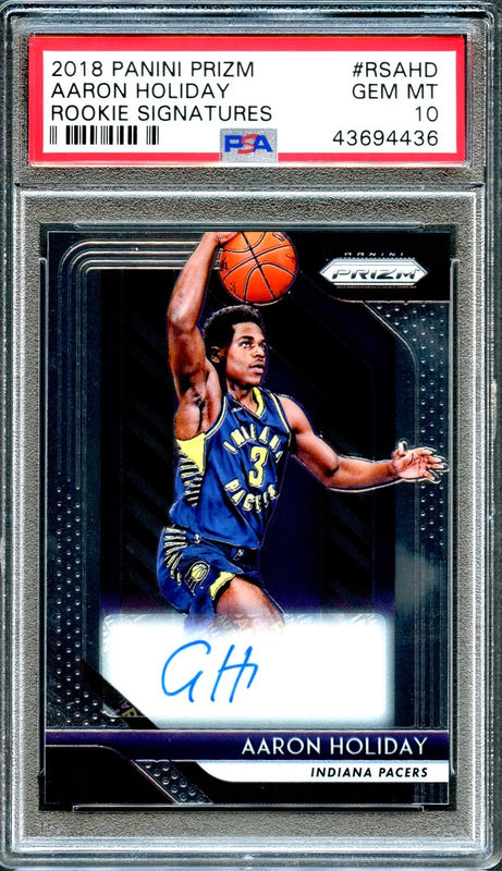 2018 Panini Prizm Aaron Holiday Rookie Signatures Auto Prizm PSA 10 Gem Mint RC